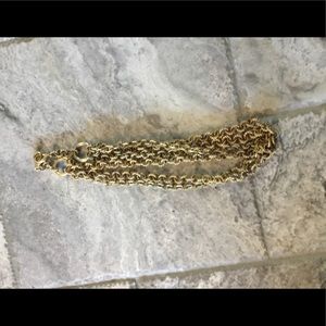 Double braided gold necklace chain. 36 inches